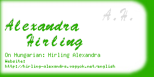 alexandra hirling business card
